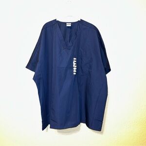 Cherokee Workwear Originals Scrub Top Navy Blue V-Neck Tunic 4777 Size 3X